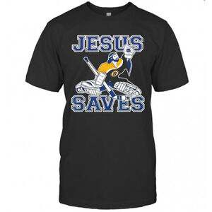Boston Bruins Hockey Jesus Saves T-Shirt